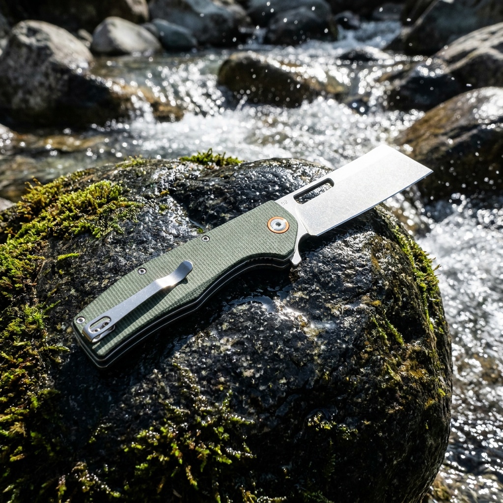 Tunafire Knife GT955 Tactical  Folding Knife D2 Steel Blade Micarta Handle Ball Bearing Camping Survvial Hunting Knives EDC Outdoor