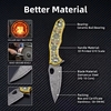 3D Print Aluminum Handle Damascus Steel Pocket Knife