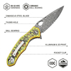 3D Print Aluminum Handle Damascus Steel Pocket Knife