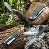 GT955 D2 Steel Folding Pocket Knife, 59HRC, Micarta Handle, Ball Bearing EDC Knife