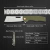 GT955 D2 Steel Folding Knife 59HRC Micarta Handle EDC Pocket Knife