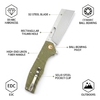 GT955 D2 Steel Folding Knife 59HRC Micarta Handle EDC Pocket Knife