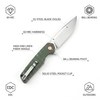 GT961 Stonewashed D2 Steel Folding Knife for Camping & Everyday Carry GT961 Stonewashed D2 Steel Folding Knife for Camping & Everyday Carry