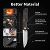 Premium GT961 Tactical Folding Knife D2 Steel Red Carbon Fiber Outdoor Camping Pocket Tool