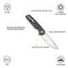 Premium GT961 Tactical Folding Knife D2 Steel Red Carbon Fiber Outdoor Camping Pocket Tool