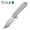 Tunafire Knife D2 Steel Button Lock EDC Folding Knife G10 Handle Portable Camping Survival Pocket Knives Utility Hand Tool