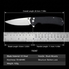GT-T0037 D2 Steel Button Lock EDC Folding Knife 8.9cm Blade Micarta Handle 59-60HRC Utility Hand Tool
