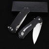 GT-T0037 D2 Steel Button Lock EDC Folding Knife 8.9cm Blade Micarta Handle 59-60HRC Utility Hand Tool