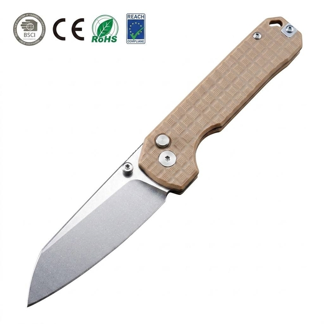 Premium VG10 Ball Bearing Folding Pocket Knife G10 Handle Stone Wash 59-60HRC Lightweight 84g EDC Outdoor Camping Hardware Utility Survival Tool,Lightweight EDC Knife, 59-60HRC Knife, Daily Carry Knife