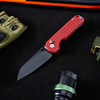 Tunafire knife GT-T0070-4 Titanium platin VG10 Blade Ball Bearing Folding Knife Button lock Red G10 Handle Outdoor Defense Tool