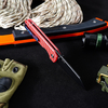 Tunafire knife GT-T0070-4 Titanium platin VG10 Blade Ball Bearing Folding Knife Button lock Red G10 Handle Outdoor Defense Tool