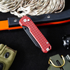 Tunafire knife GT-T0070-4 Titanium platin VG10 Blade Ball Bearing Folding Knife Button lock Red G10 Handle Outdoor Defense Tool