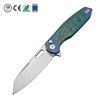 Tunafire knife GT-T0044-5 VG-10 Steel Pocket Folding Knife Blue Titanium Alloy Handle Button Lock EDC Carry Knife Tunafire knife GT-T0044-5 VG-10 Steel Pocket Folding Knife Blue Titanium Alloy Handle Button Lock EDC Carry Knife