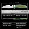 Tunafire Button Lock Folding knife 60HRC VG10 Blade Titanium Alloy Handle knife outdoor edc tool