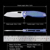 Tunafire Button Lock Folding knife 60HRC VG10 Blade Titanium Alloy Handle knife outdoor edc tool