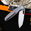 Tunafire Button Lock Folding knife 60HRC VG10 Blade Titanium Alloy Handle knife outdoor edc tool