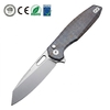 Tunafire Button Lock Folding knife 60HRC VG10 Blade Titanium Alloy Handle knife outdoor edc tool