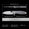Tunafire Button Lock Folding knife 60HRC VG10 Blade Titanium Alloy Handle knife outdoor edc tool