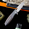 Tunafire Button Lock Folding knife 60HRC VG10 Blade Titanium Alloy Handle knife outdoor edc tool