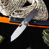 Tunafire Button Lock Folding knife 60HRC VG10 Blade Titanium Alloy Handle knife outdoor edc tool