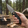 GT-DM019 Damascus Steel Folding Knife Carbon Fiber G10 Handle Ball Bearing 59-60HRC EDC Pocket Knife For Camping Collection