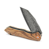GT-DM020 Damascus Steel Folding Knife Zebra Wood Handle Ball Bearing 59-60HRC Lightweight EDC Pocket Knife With Black Gift Box