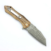 GT-DM020 Damascus Steel Folding Knife Zebra Wood Handle Ball Bearing 59-60HRC Lightweight EDC Pocket Knife With Black Gift Box