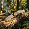 GT-DM021 compact Damascus folding knife with stylish two-tone G10 handle, smooth ball bearing pivot & 59-60HRC sharp blade. 110g lightweight mini EDC knife for daily carry, camping & collection, retail black gift box included.