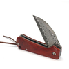 66g Super Light Mini EDC Pocket Knife GT-DM022 Damascus Steel Folding Knife Natural Wood Handle Ball Bearing Portable Everyday Carry Knife