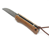 GT-DM022 Compact Damascus Folding Knife 14cm Overall 6.1cm Blade Natural Hardwood Handle Ball Bearing Outdoor Camping Survival Utility Knife