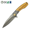 Tunafire GT-DM023 Folding Knife 3.39”Damascus steel Blade Zebra wood Handle Flipper Knife Outdoor Survival Tool Tunafire GT-DM023 Folding Knife 3.39”Damascus steel Blade Zebra wood Handle Flipper Knife Outdoor Survival Tool