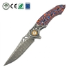 GT-DM024 Pocket Folding Knife Portable EDC Damascus Steel Knife Fiber Board Handle Ball Bearing Flipper Knife GT-DM024 Pocket Folding Knife Portable EDC Damascus Steel Knife Fiber Board Handle Ball Bearing Flipper Knife