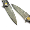 Damascus Folding Knife GT-DM023 Lightweight Rosewood Handle Daily Carry Utility Knife For Camping Survivao Tool