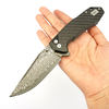 High Hardness Damascus Steel Pocket Knife GT-T0034-1 Button Lock G10 Handle Perfect Flipper Knife