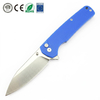 Folding Knife G10 Handle Damascus Steel Blade Button Lock Utility Knife GT-T0036