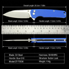 Folding Knife G10 Handle Damascus Steel Blade Button Lock Utility Knife GT-T0036