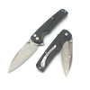 Tunafire Knife G10 Carbon Fiber Folding Knife 3.54"Damascus Steel Blade Camping Hunting Tool GT-T0036-1