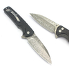 Tunafire Knife G10 Carbon Fiber Folding Knife 3.54"Damascus Steel Blade Camping Hunting Tool GT-T0036-1