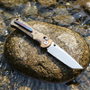 Lightning Pattern Anodized Titanium Style Folding Knife, VG-10 Stonewashed Blade 60-61HRC, Ceramic Ball Bearing Smooth Open, 111g Lightweight EDC Tactical Pocket Knife for Daily Carry Outdoor Cutting