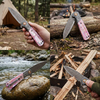 VG10 Damascus Bronze Pocket Knife GT-DM049 |3.31" Blade 58-59HRC |Collectible Everyday Carry Knife