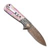 VG10 Damascus Bronze Pocket Knife GT-DM049 |3.31" Blade 58-59HRC |Collectible Everyday Carry Knife