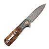 Premium GT-DM050 Damascus Steel EDC Pocket Folding Knife, 7.87 Inch Overall Length, Decorative Steel Pommel Shadow Wood Handle, Collection & Outdoor Premium GT-DM050 Damascus Steel EDC Pocket Folding Knife, 7.87 Inch Overall Length, Decorative Steel Pommel Shadow Wood Handle, Collection & Outdoor