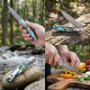 GT0214 Damascus Steel Folding Pocket Knife, 7.56in Overall 3.35in CNC Ground Blade, Ball Bearing Pivot, 3A Premium Color Shell Handle, 59-60HRC Hardness Lightweight 99g EDC Collectible Knife with Black Gift Box GT0214 Damascus Steel Folding Pocket Knife, 7.56in Overall 3.35in CNC Ground Blade, Ball Bearing Pivot, 3A Premium Color Shell Handle, 59-60HRC Hardness Lightweight 99g EDC Collectible Knife with Black Gift Box