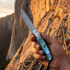 GT0214 Damascus Steel Folding Pocket Knife, 7.56in Overall 3.35in CNC Ground Blade, Ball Bearing Pivot, 3A Premium Color Shell Handle, 59-60HRC Hardness Lightweight 99g EDC Collectible Knife with Black Gift Box GT0214 Damascus Steel Folding Pocket Knife, 7.56in Overall 3.35in CNC Ground Blade, Ball Bearing Pivot, 3A Premium Color Shell Handle, 59-60HRC Hardness Lightweight 99g EDC Collectible Knife with Black Gift Box