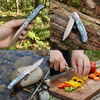 GT0214 EDC Folding Knife, Copper Damascus Blade with VG10 Core, 59~60HRC Hardness, Brass Shell Handle Outdoor Pocket Knife GT0214 EDC Folding Knife, Copper Damascus Blade with VG10 Core, 59~60HRC Hardness, Brass Shell Handle Outdoor Pocket Knife