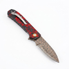 GT-DM044-2 VG10 Copper Damascus Folding Knife Carbon Fiber Handle Ball Bearing EDC Pocket Knife 58-59HRC