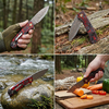 GT-DM044-2 VG10 Copper Damascus Folding Knife Carbon Fiber Handle Ball Bearing EDC Pocket Knife 58-59HRC