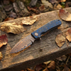 GT-DM044-2 VG10 Copper Damascus Folding Knife Carbon Fiber Handle Ball Bearing EDC Pocket Knife 58-59HRC