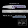 GT-T0070-6 Portable EDC Folding Knife Sharp VG10 Blade Titanium Alloy Handle Outdoor  Survival Tool