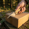 GT-T0067 folding knife features D2 steel blade with stonewash finish, G10 handle and ball bearing pivot. Compact lightweight EDC pocket knife for camping, outdoor daily carry.